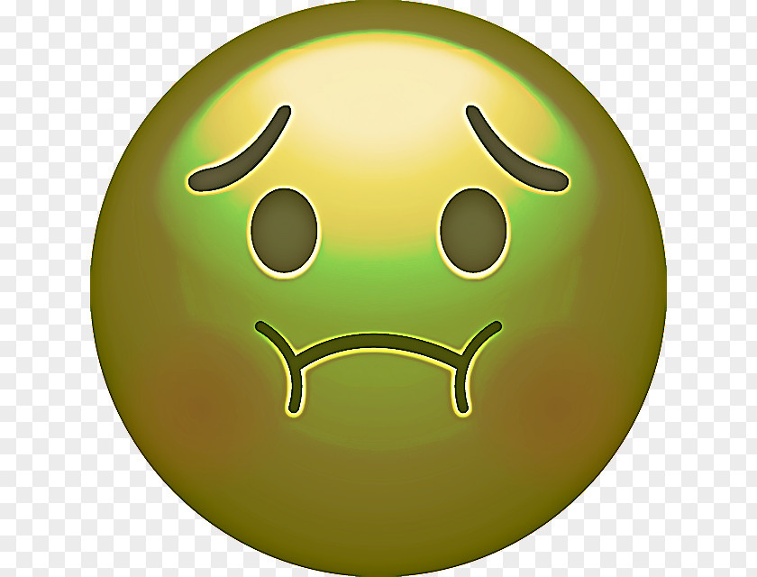 Ball Mouth Green Smiley Face PNG