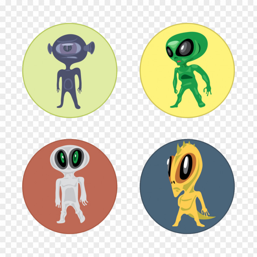 Cartoon Alien Figure Extraterrestrial Life PNG