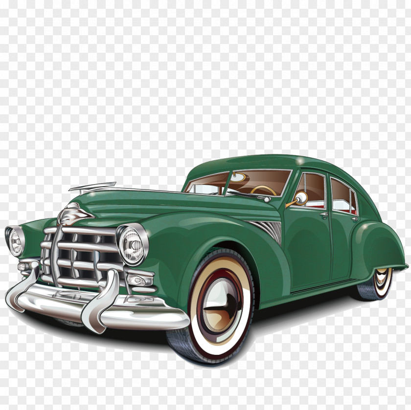 Retro Classic Cars Vector Vintage Car Poster PNG