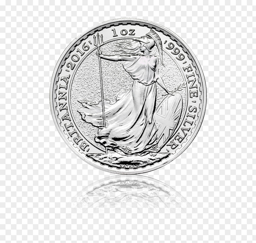 Silver Coin Royal Mint Britannia Bullion PNG