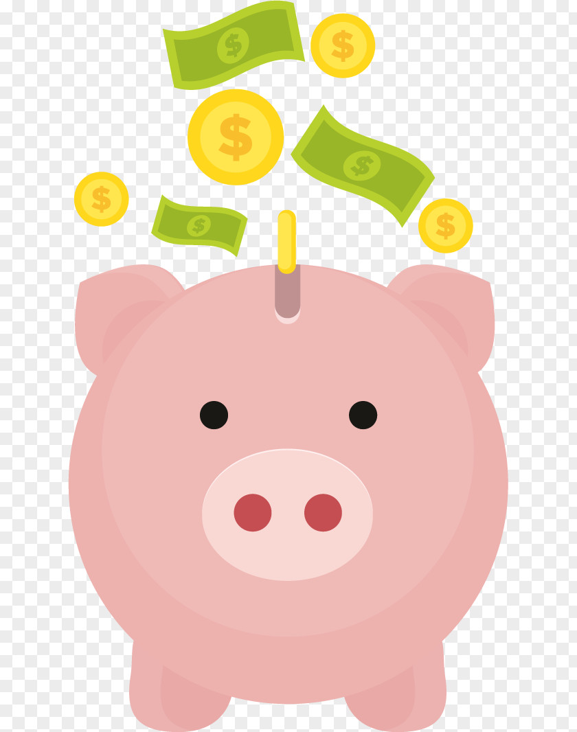 Bank Piggy Money Saving Clip Art PNG