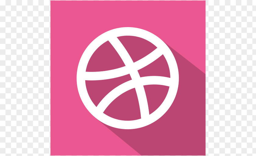 Dribbble Pink Text Symbol Line Graphic Design PNG