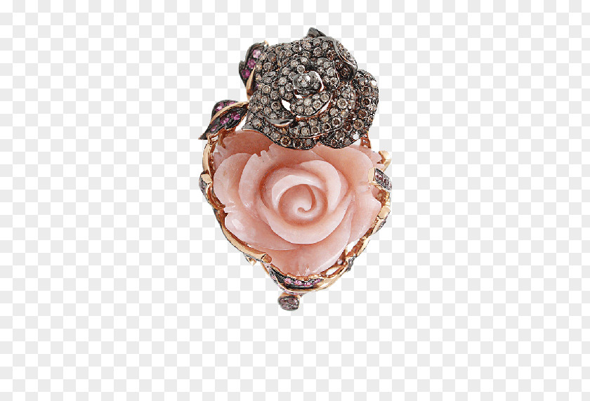 Flower Ring Jewellery Gemstone Opal Diamond PNG