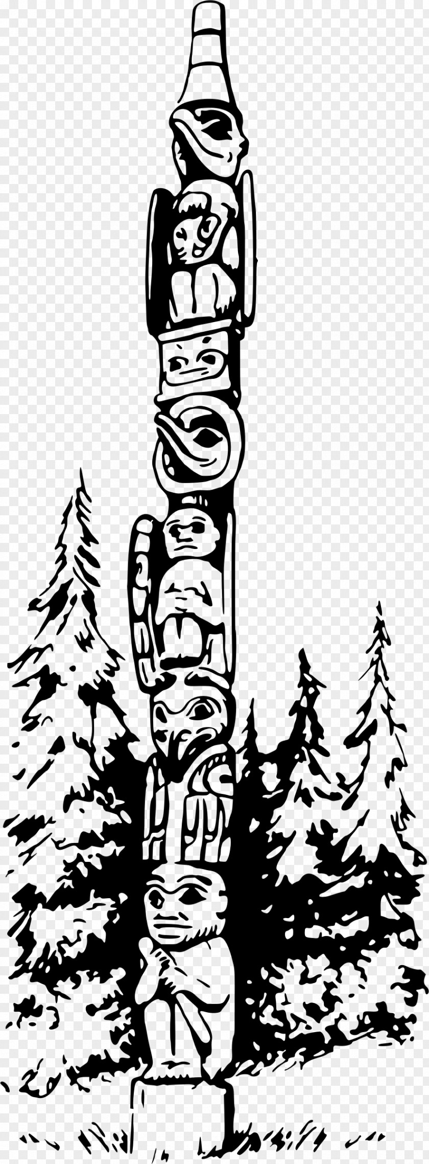 Religious Totem Pole Clip Art PNG