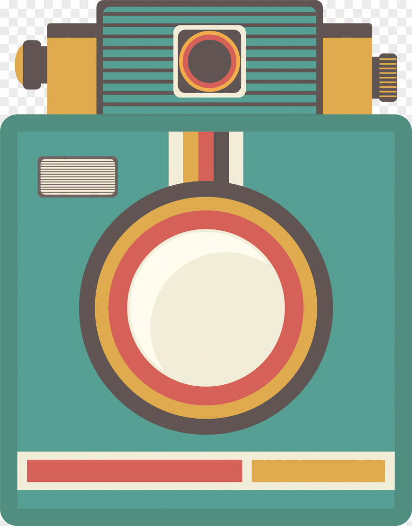 Retro Blue Camera Clip Art PNG