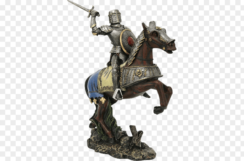 Horse Knight Equestrian Statue Figurine PNG
