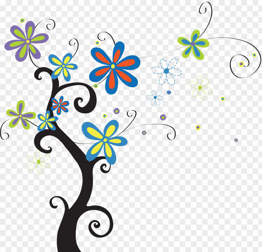 Hand Painted Wall Decal Tree Wallpaper PNG