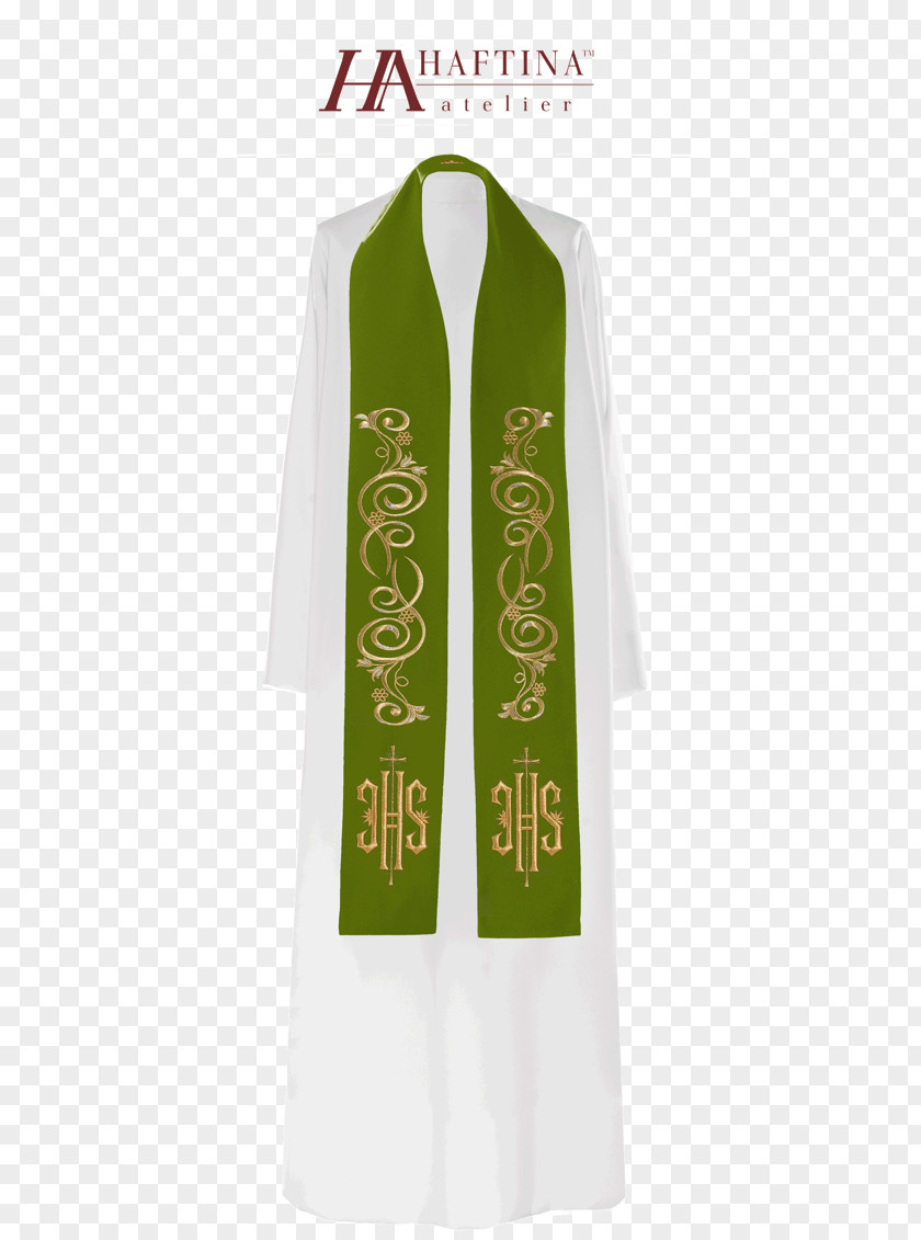 Kielich Stole Green Vestment Haft Chasuble PNG