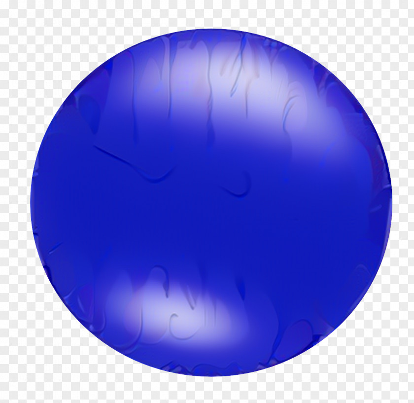 Plate Sphere Cobalt Blue PNG