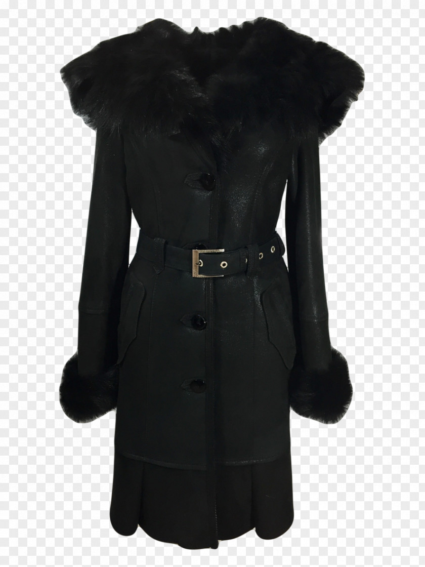 Solid Leather Coat Fur Clothing Sheepskin Overcoat Shearling PNG