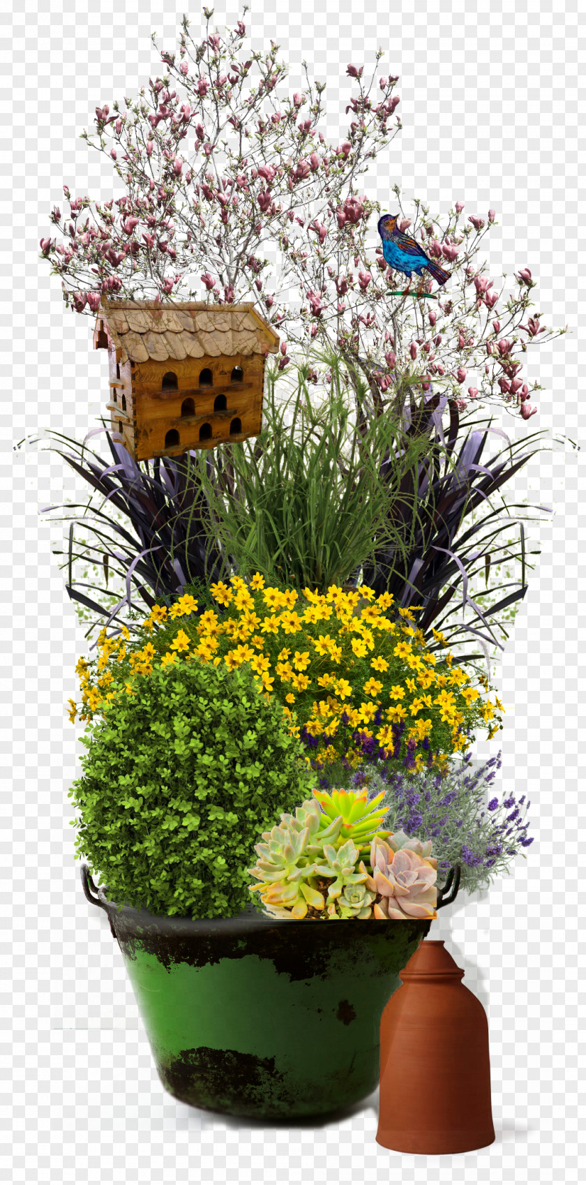 Container Garden Floral Design Cut Flowers Flowerpot Flower Bouquet PNG
