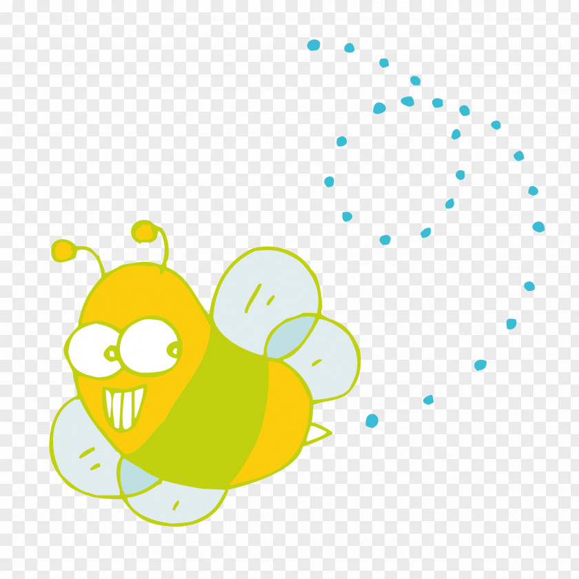 Happy Bee Insect Cartoon Honey PNG