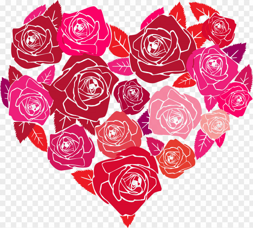 HEART FLOWER Rose Heart Love Valentine's Day PNG