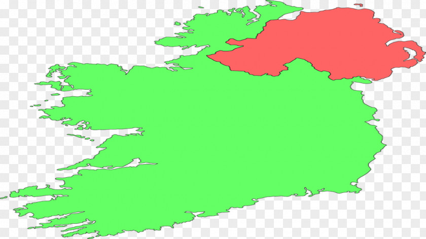 Ireland Map Contour Line Clip Art PNG