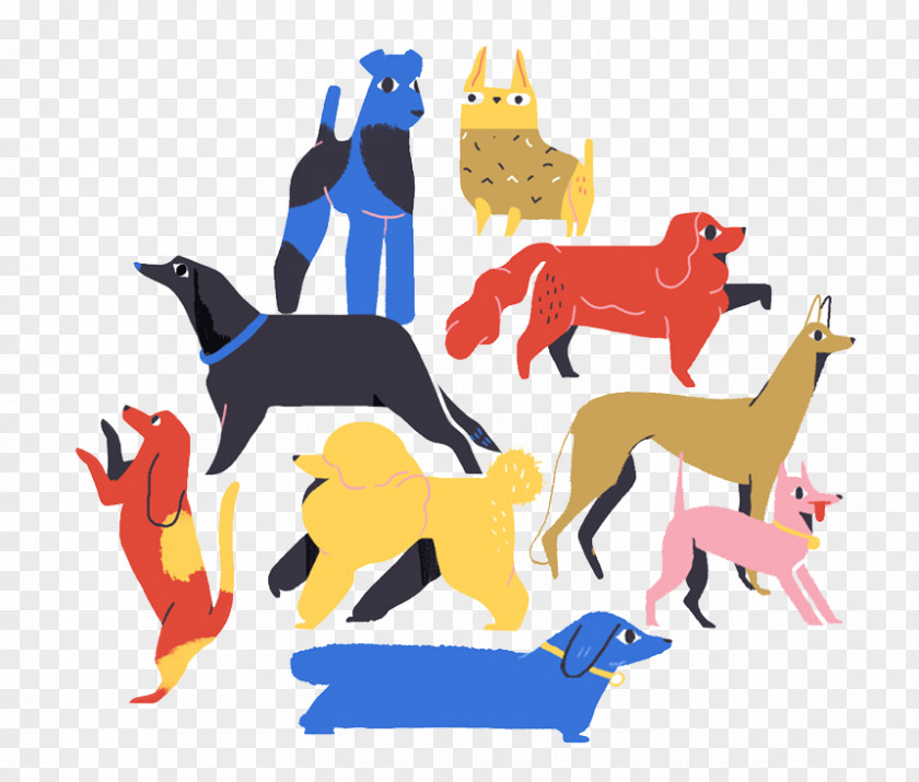 Various Dog Illustrator Graphic Design Illustration PNG
