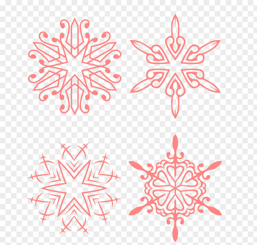 4 Snowflake Pattern Area Petal PNG