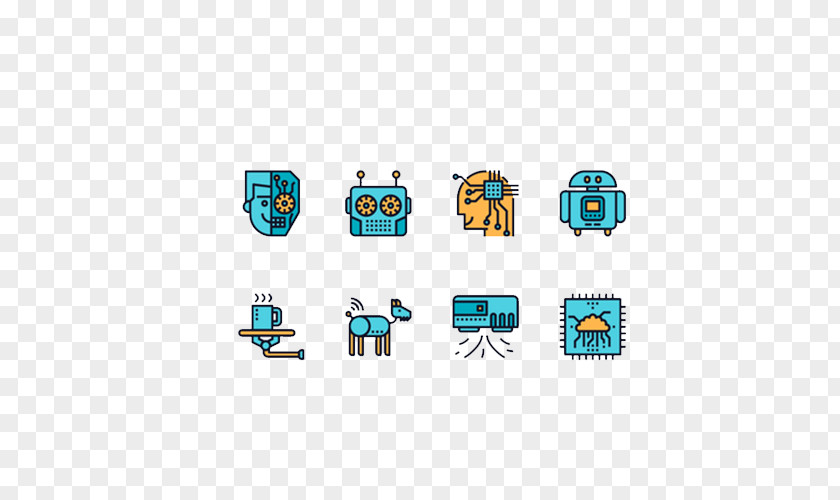 Flat Robot Design Iconfinder Icon PNG