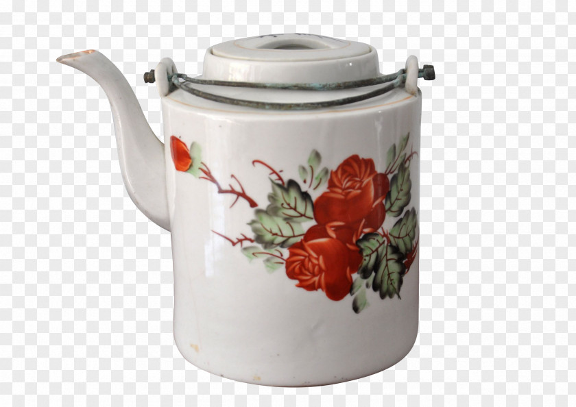 Vintage Teapot Jug Ceramic Kettle PNG