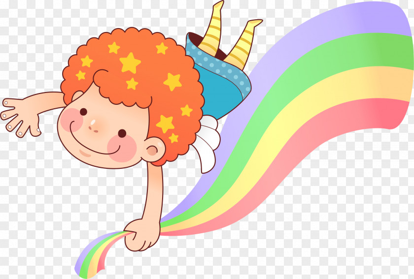 Catch Rainbow Children Cartoon Child Illustration PNG