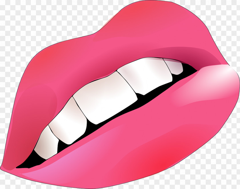 Pink Lips Lip Mouth Kiss Animation Clip Art PNG