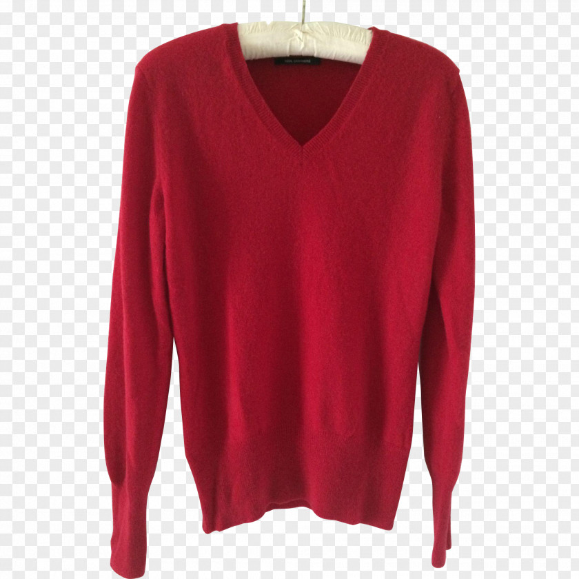 Women's Sweaters Sleeve Maroon Neck PNG