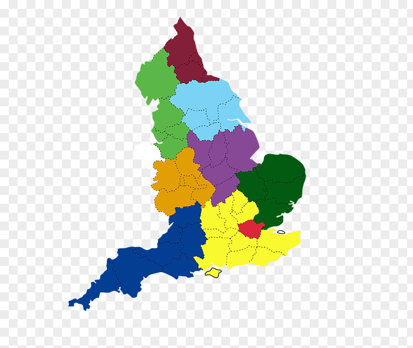 England Vector Map PNG