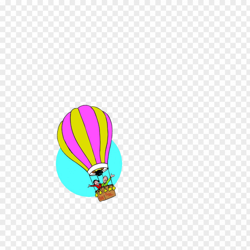 Hot Air Balloon Paper Sticker PNG