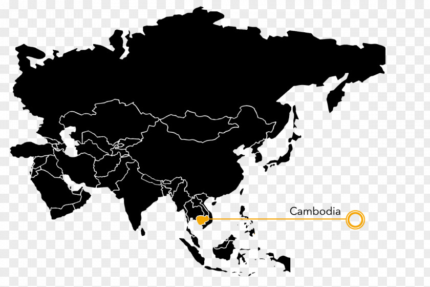 Cambodia Asia Middle East World Map Blank PNG