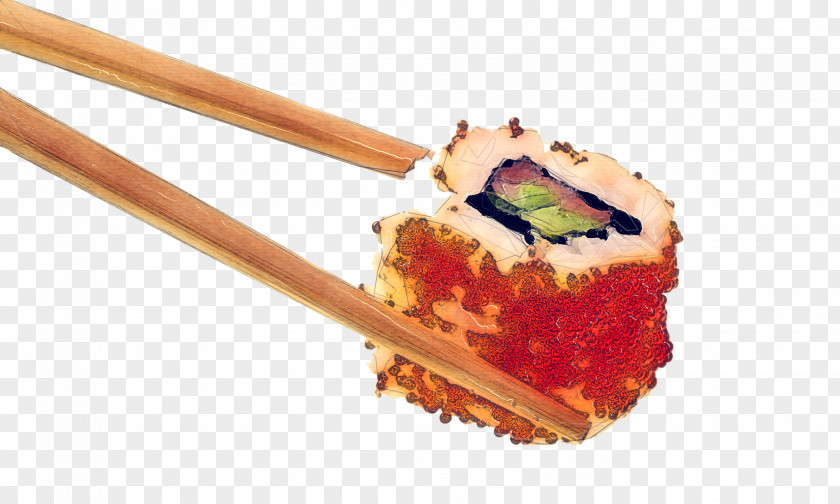 Cutlery California Roll Sushi PNG