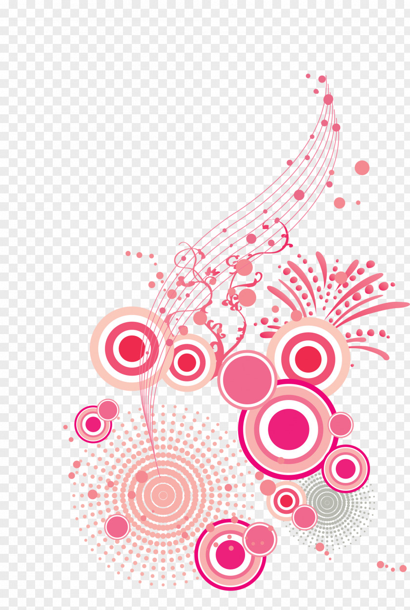 Dynamic Fashion Lines Circle PNG