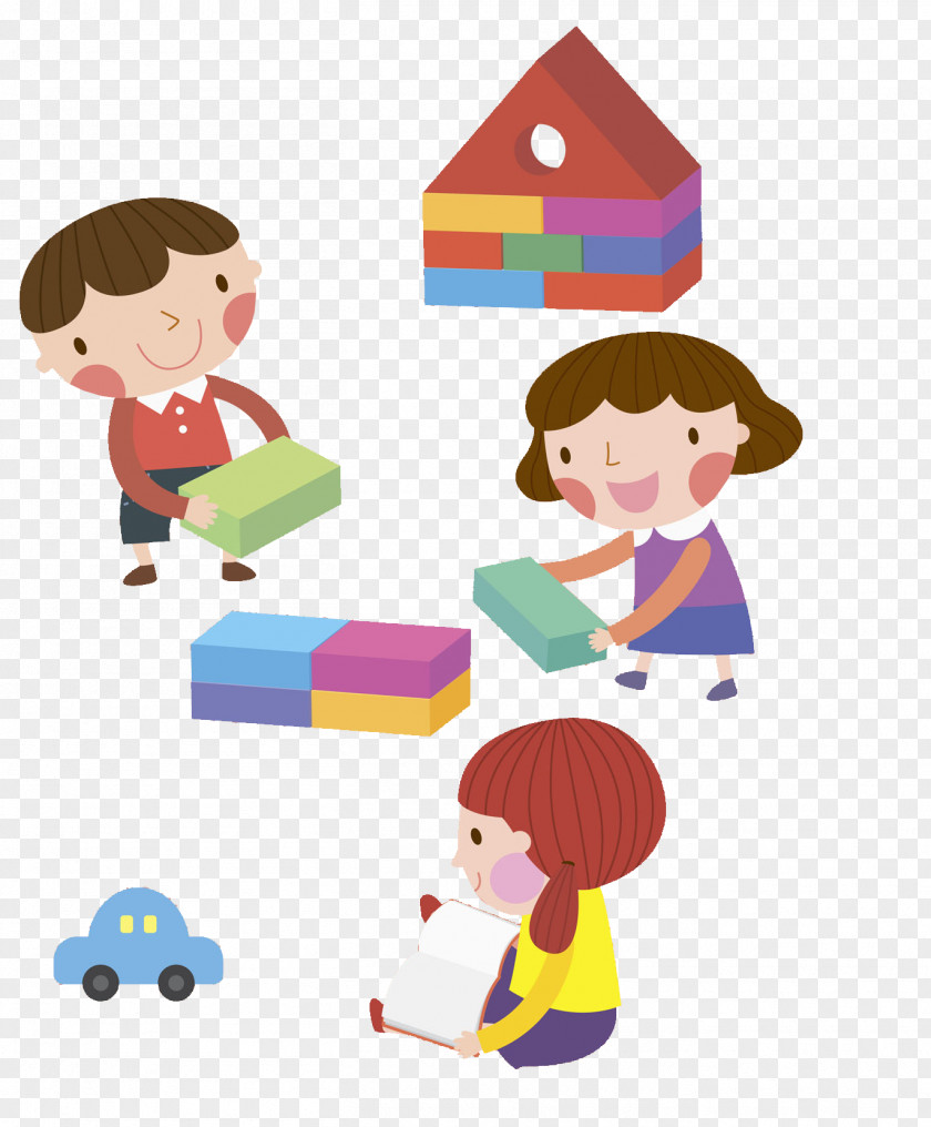 Illustration Children Playing With Blocks Block Child Play Clip Art PNG