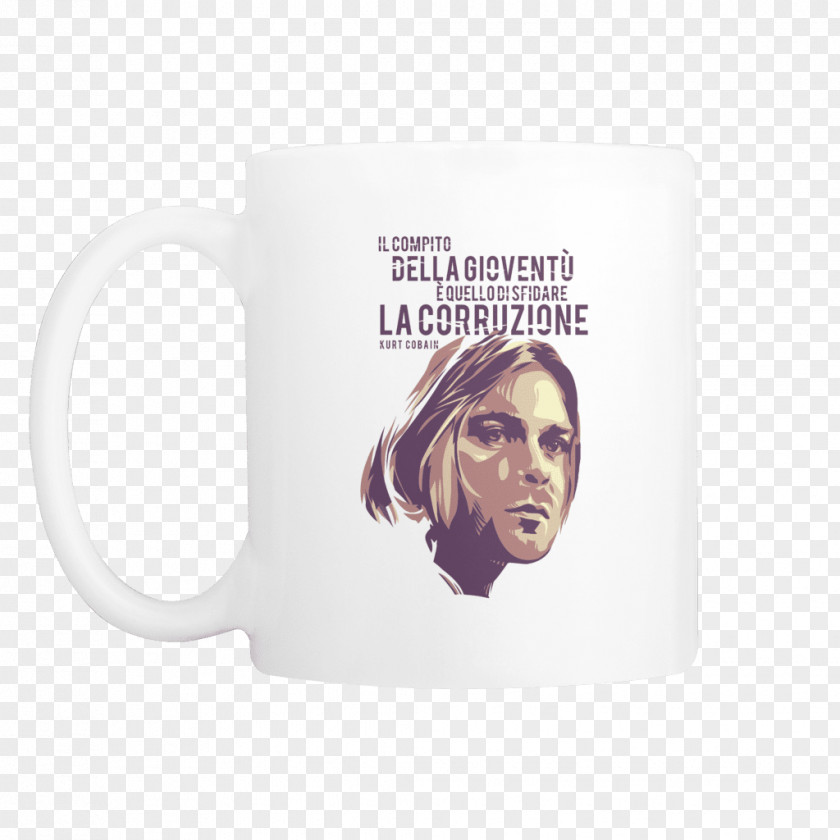 Kurt Cobain Coffee Cup Cafe Mug Brand Font PNG