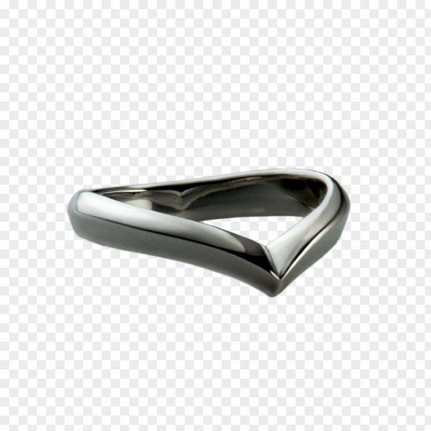 Silver Rectangle Wedding Ring PNG