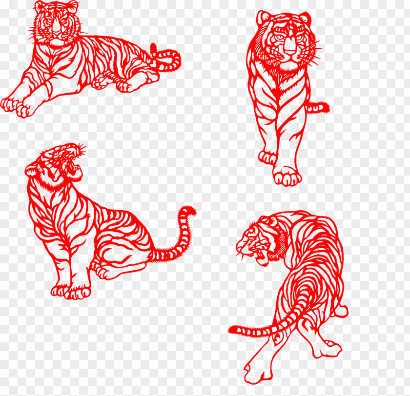 Tiger Papercutting Chinese Paper Cutting PNG