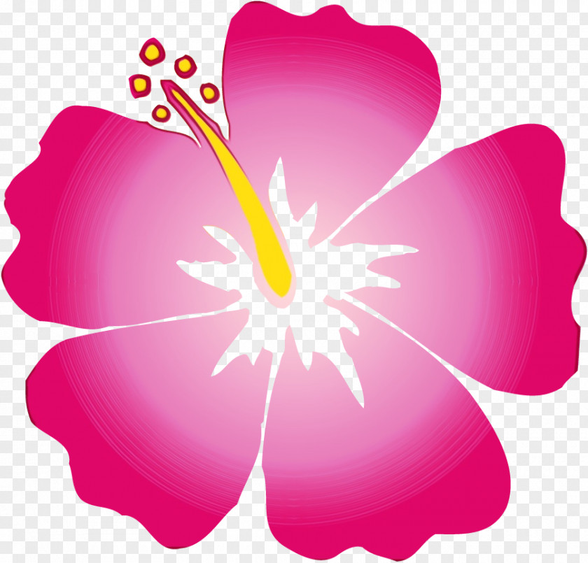 Wildflower Magenta Pink Flower Cartoon PNG