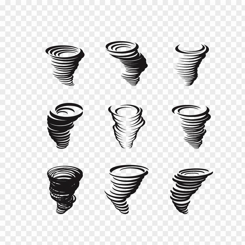 All Kinds Of Simple Strokes Tornadoes Tornado Wind Euclidean Vector PNG