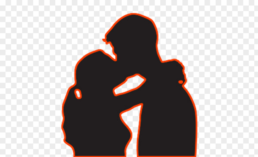 Silhouette Kiss Clip Art Image Royalty-free PNG