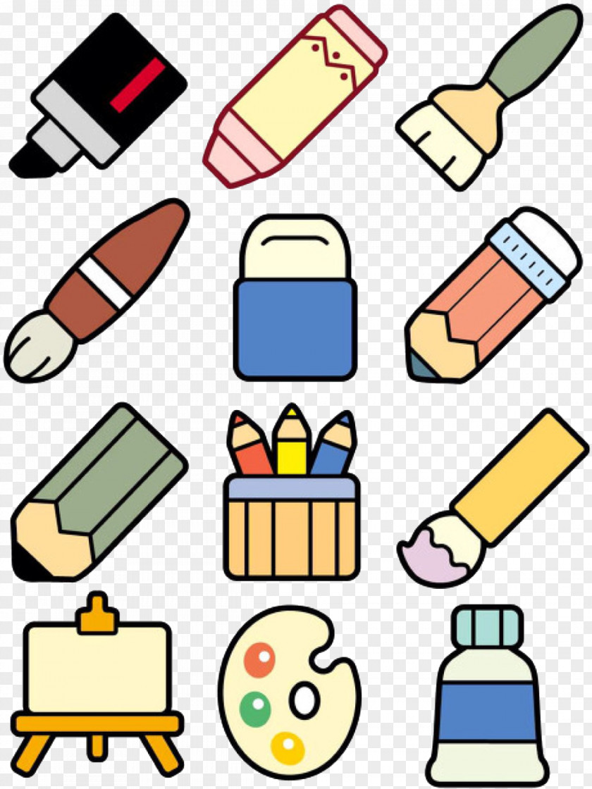 Vector Material Pencil Brush Designs Stroke Stationery Child Ink Paintbrush PNG