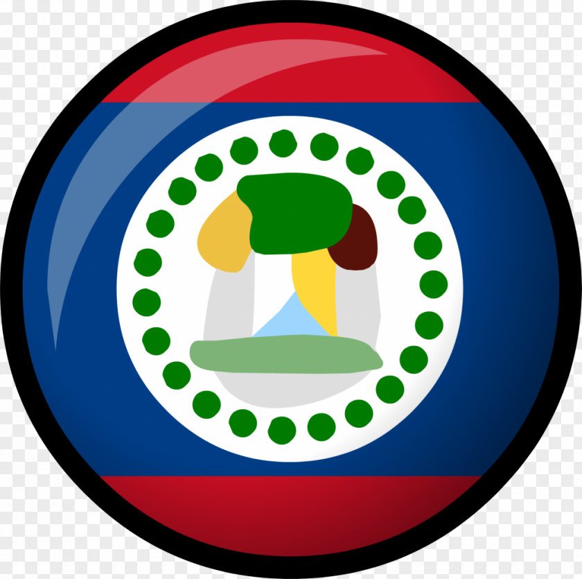 Belize Flag Art Deco Sticker PNG