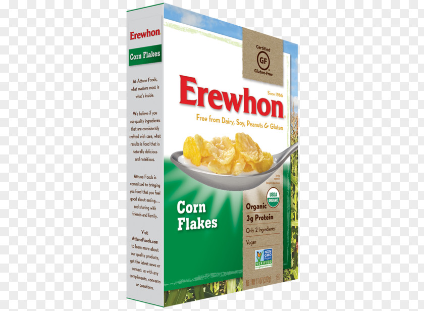 Cornflakes Corn Flakes Breakfast Cereal Erewhon Frosted Organic Food PNG