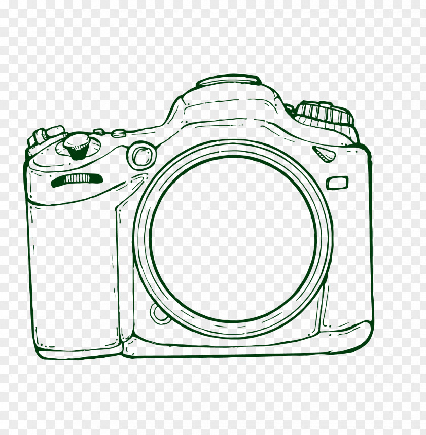 Hand-drawn Camera Vector Drawing PNG