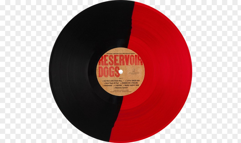 Motion Poster Phonograph Record Red Soundtrack Reservoir Dogs Color PNG