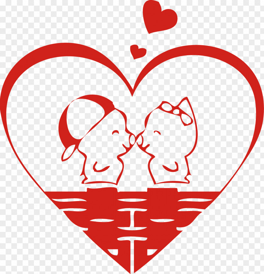 Pig Red Wedding Hi Word Marriage Room Decoration Domestic McDull Sticker Clip Art PNG