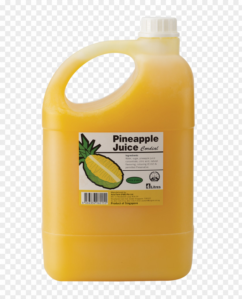 Pineapple JUICE Squash Orange Drink Juice Syrup PNG