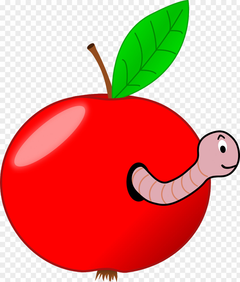 The Paper House Worm Apple Clip Art PNG