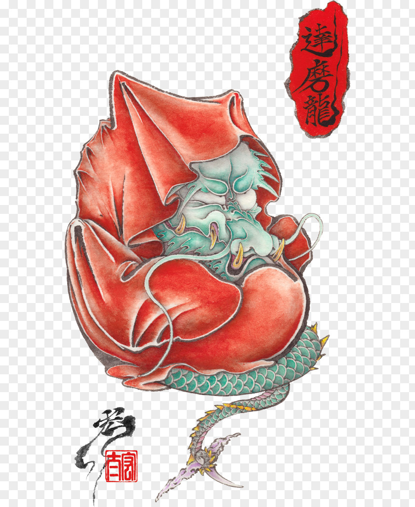 Vector Zen Sitting Daruma Doll Tattoo Takasaki Ex-voto PNG