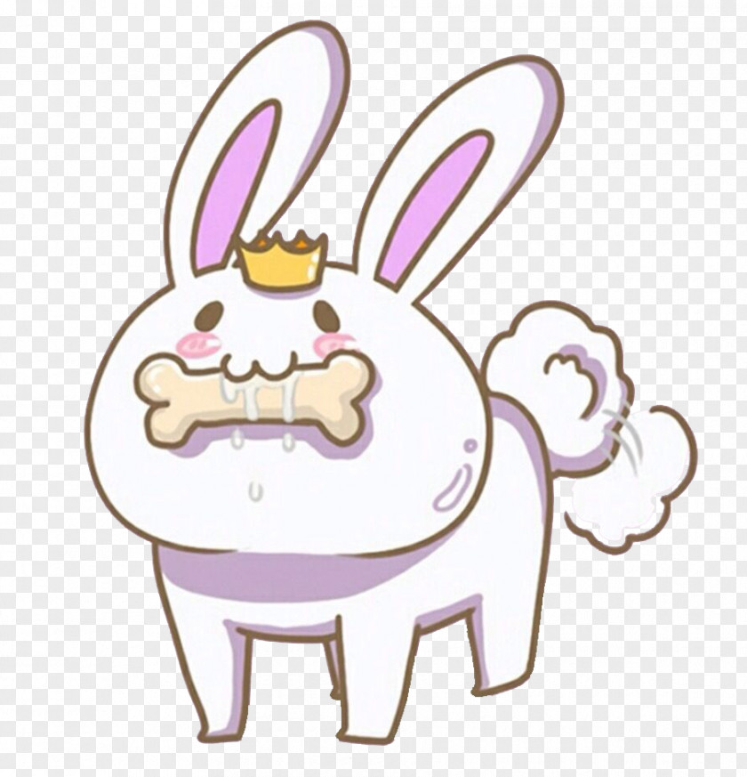 Bite The Bones Of Bunny Rabbit Bone Biting Wallpaper PNG