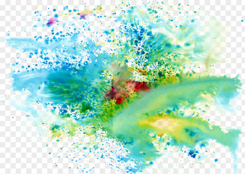Cool Colors Splash Paint Color Background Ink PNG