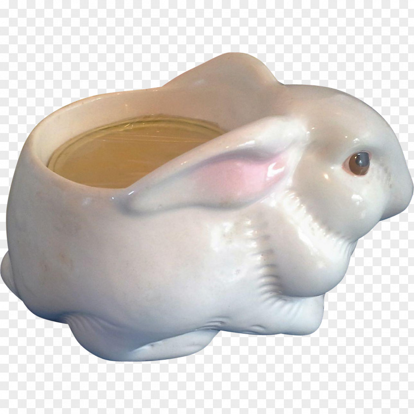 Hand Painted Flower Box Ceramic Nose Snout Hare Figurine PNG