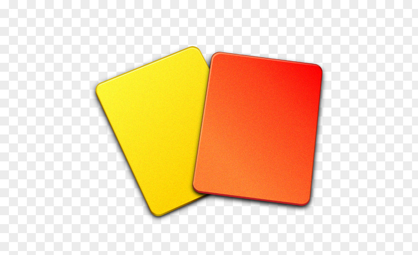 Referee Cards Material Yellow Orange PNG